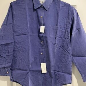 Blue Button-Up Shirt